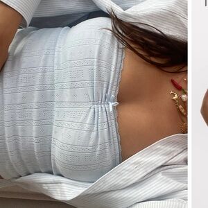 Nom Light Blue Tube Top